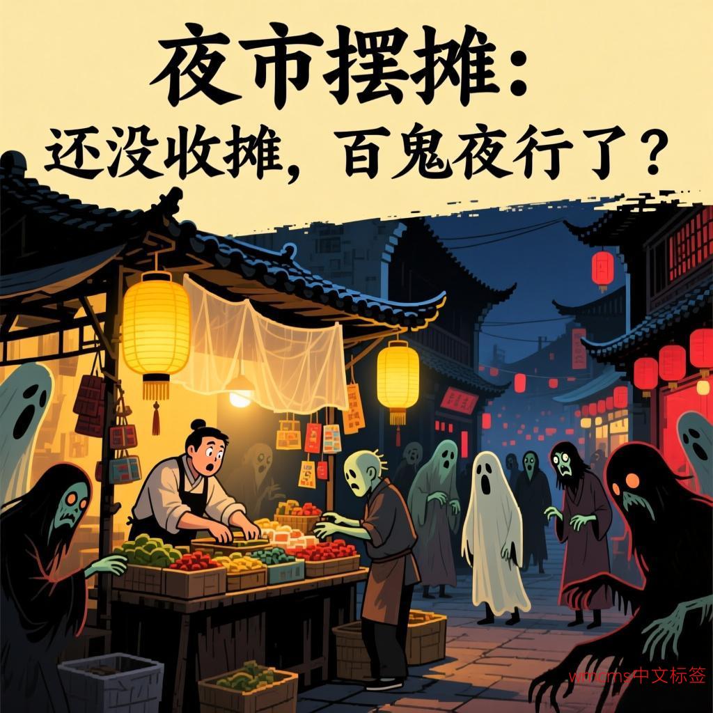夜市摆摊：还没收摊，百鬼夜行了？